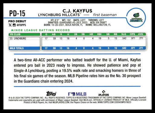 2024 Topps Pro Debut #PD-15 C.J. Kayfus