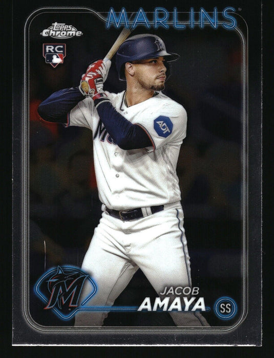 2024 Topps Chrome Jacob Amaya #92 Miami Marlins