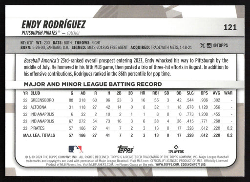 2024 Topps Big League #121 Endy Rodríguez