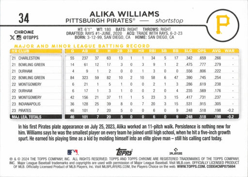 2024 Topps Chrome #34 Alika Williams