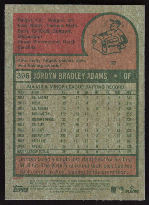 2024 Topps Heritage #396 Jordyn Adams Chrome Purple Refractor