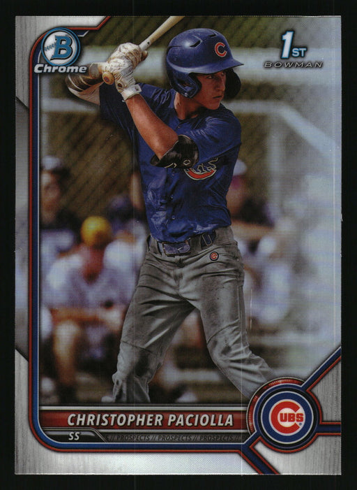 2022 Bowman Draft #BDC-185 Christopher Paciolla Chrome Refractor