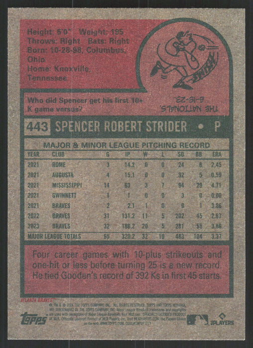 2024 Topps Heritage #443 Spencer Strider