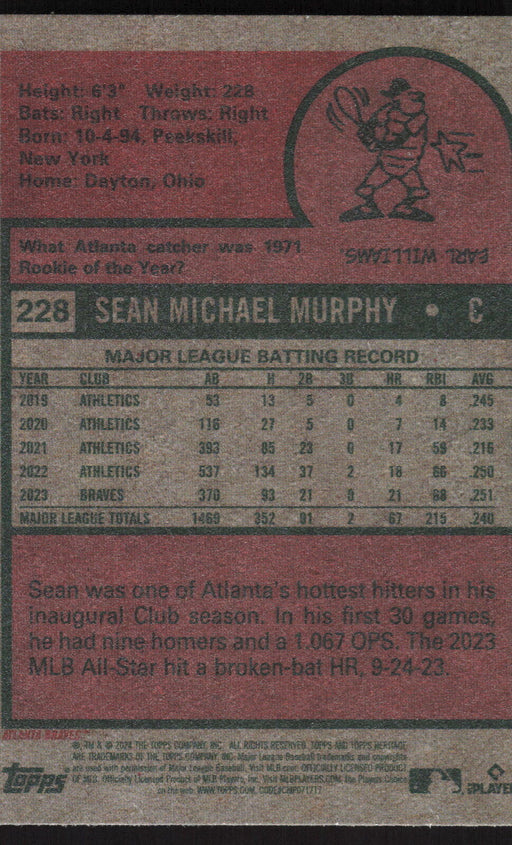 2024 Topps Heritage #228 Sean Murphy Base