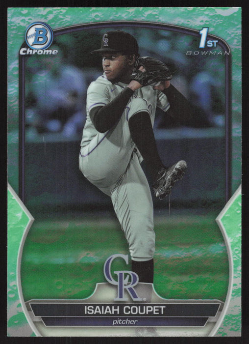 2023 Bowman Draft #BDC-37 Isaiah Coupet Chrome Lunar Glow Refractor