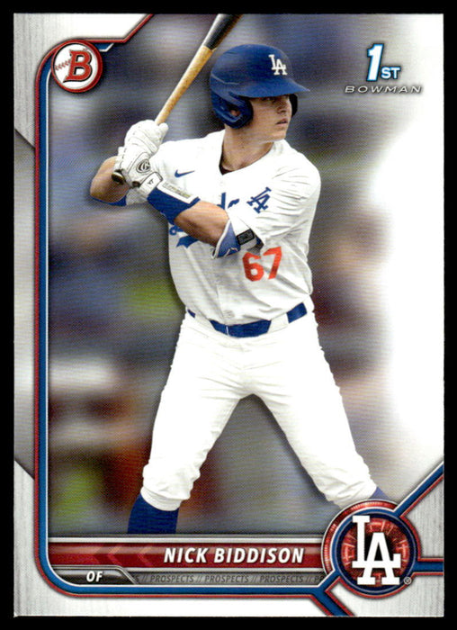 2022 Bowman Draft #BD-165 Nick Biddison