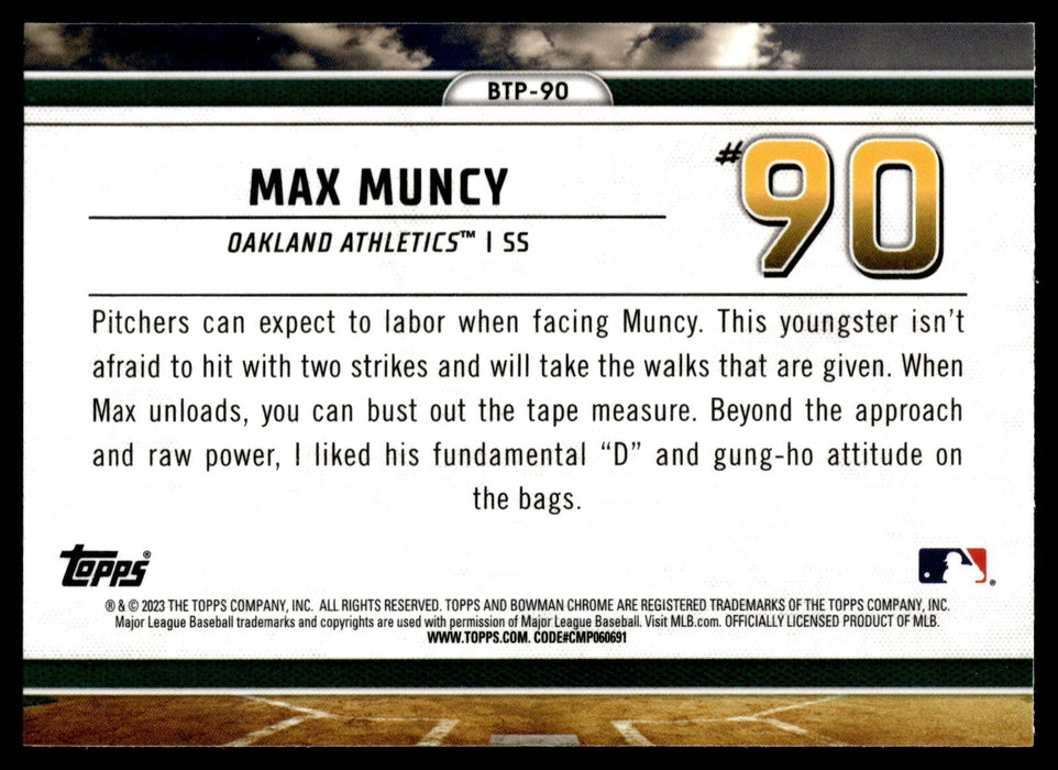 2023 Bowman #BTP-90 Max Muncy Bowman Scouts Top 100