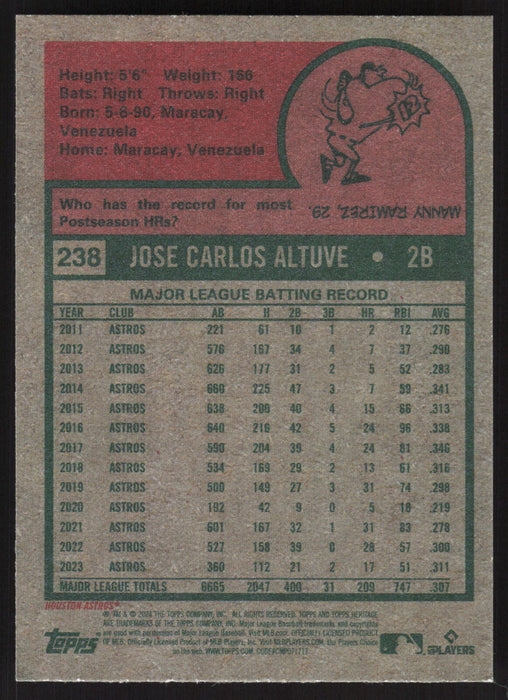 2024 Topps Heritage #238 Jose Altuve