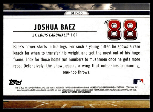 2023 Bowman #BTP-88 Joshua Baez Bowman Scouts Top 100