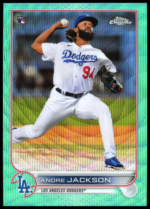 2022 Topps Chrome #121 Andre Jackson Aqua Mini-Diamond Refractor #/199