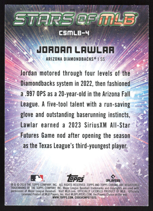 2024 Topps #CSMLB-4 Jordan Lawlar Stars of MLB Chrome