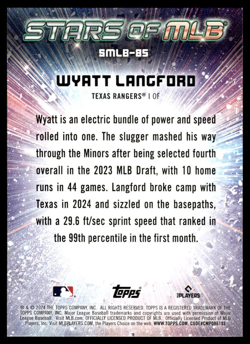 2024 Topps Update #SMLB-85 Wyatt Langford Stars of MLB