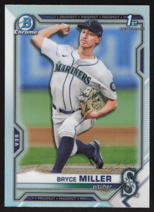 2021 Bowman Draft #BDC-64 Bryce Miller Chrome Refractor