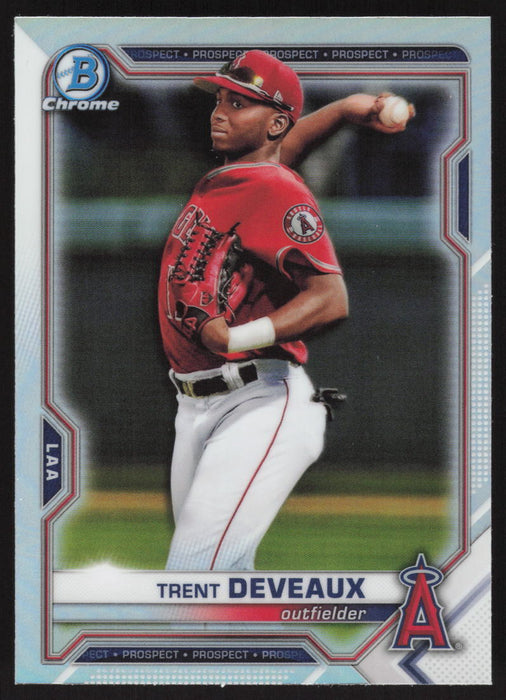 2021 Bowman Draft #BDC-133 Trent Deveaux Chrome Refractor