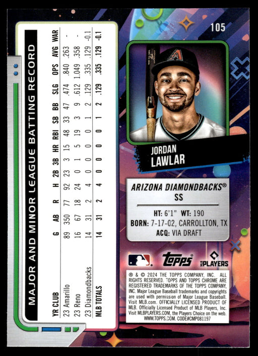 2024 Topps Chrome Cosmic #105 Jordan Lawlar