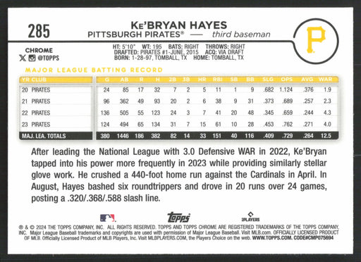 2024 Topps Chrome #285 Ke'Bryan Hayes