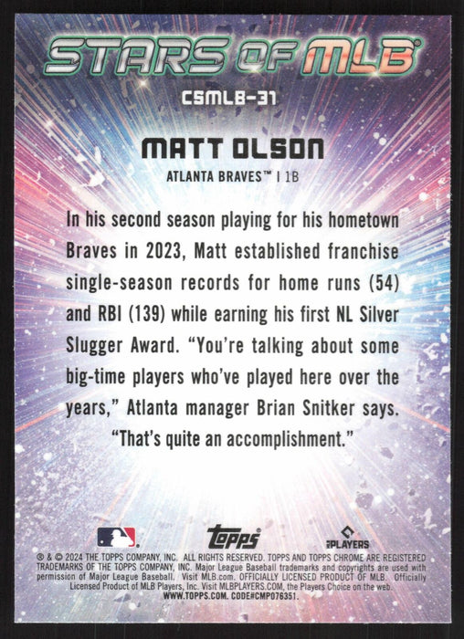 2024 Topps #CSMLB-31 Matt Olson Stars of MLB Chrome