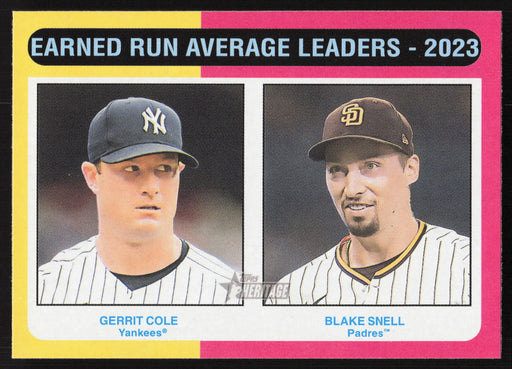 2024 Topps Heritage #311 Earned Run Average Leaders - 2023