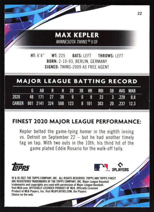 2021 Finest #22 Max Kepler