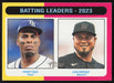 2024 Topps Heritage #306 Batting Leaders - 2023 (Yandy Díaz / Luis Arraez)