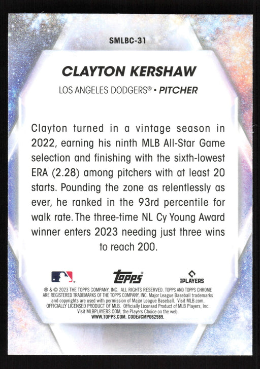 2023 Topps #SMLBC-31 Clayton Kershaw Stars of MLB Chrome