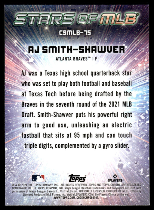 2024 Topps Update #CSMLB-75 AJ Smith-Shawver Stars of MLB Chrome