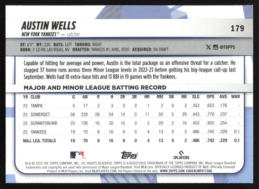 2024 Topps Big League #179 Austin Wells