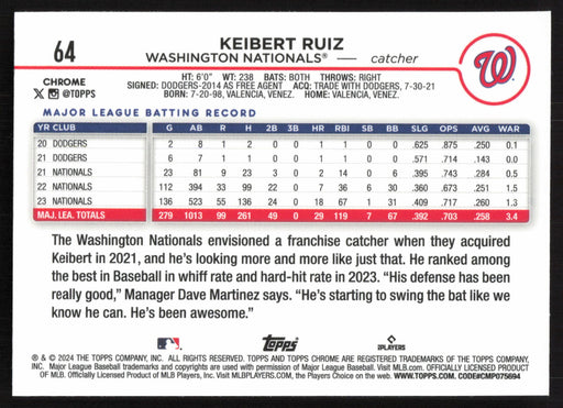 2024 Topps Chrome #64 Keibert Ruiz