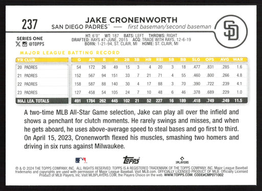 2024 Topps #237 Jake Cronenworth