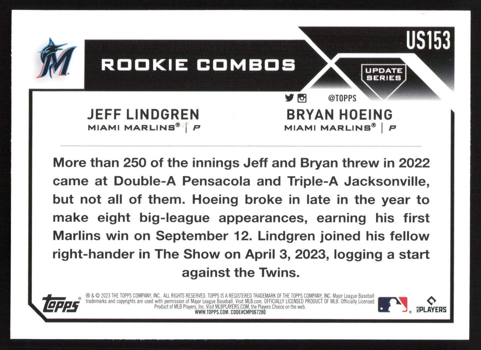 2023 Topps Update #US153 Jeff Lindgren / Bryan Hoeing