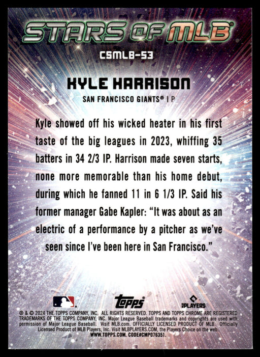 2024 Topps #CSMLB-53 Kyle Harrison Stars of MLB Chrome