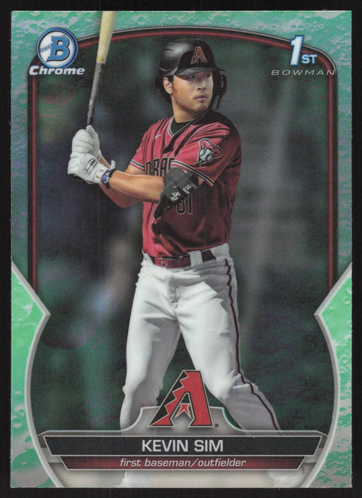 2023 Bowman Draft #BDC-16 Kevin Sim Chrome Lunar Glow Refractor