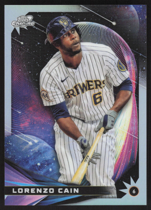 2022 Topps Chrome Cosmic #SG-24 Lorenzo Cain Star Gaze