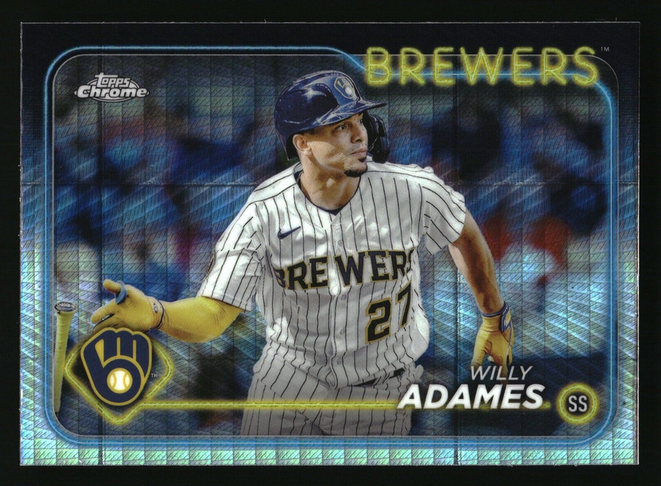 2024 Topps Chrome Milwaukee Brewers Refractor Lot (Adames, Williams, Yelich)