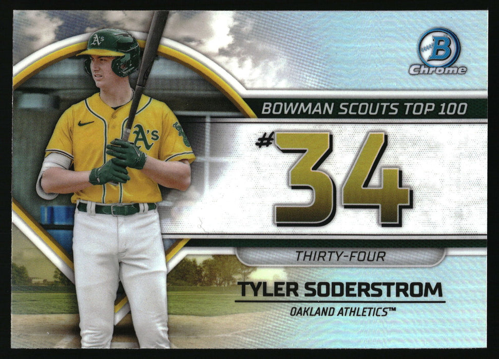 2023 Bowman #BTP-34 Tyler Soderstrom Bowman Scouts Top 100