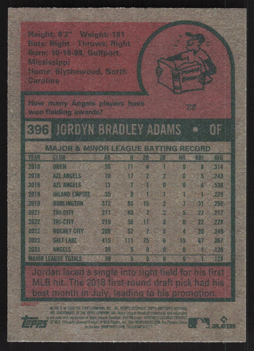 2024 Topps Heritage #396 Jordyn Adams Base