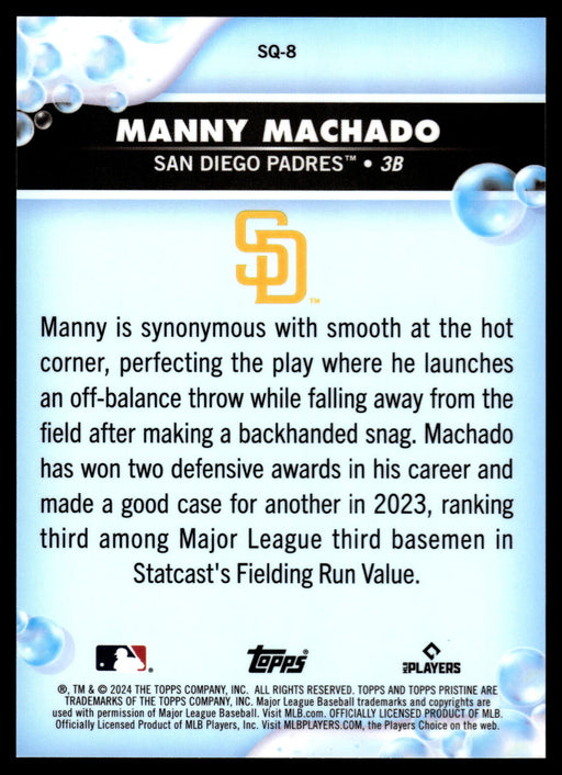 2024 Topps Pristine #SQ-8 Manny Machado Squeaky Clean