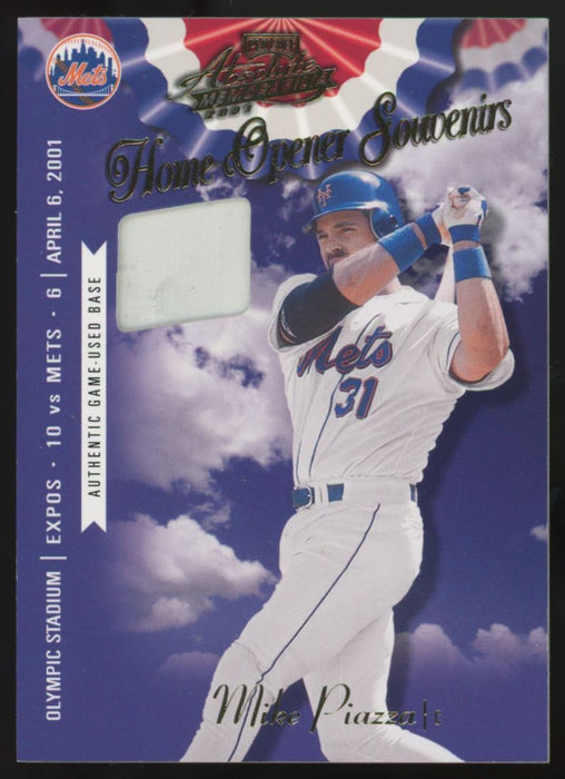 2001 Playoff Absolute Memorabilia #OD-13 Mike Piazza Home Opener Souvenirs