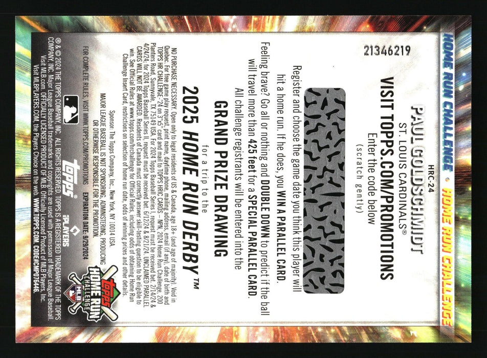 2024 Topps #HRC-24 Paul Goldschmidt Home Run Challenge (Series Two)