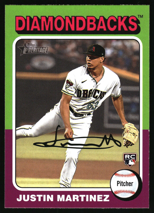 2024 Topps Heritage #169 Justin Martinez Black Border