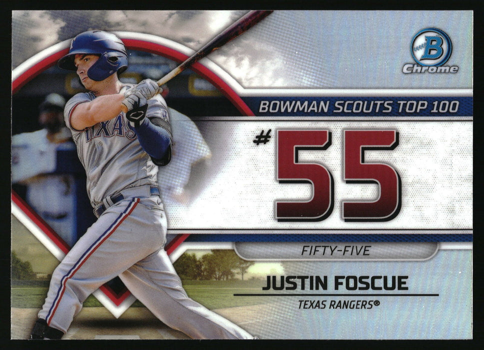 2023 Bowman #BTP-55 Justin Foscue Bowman Scouts Top 100