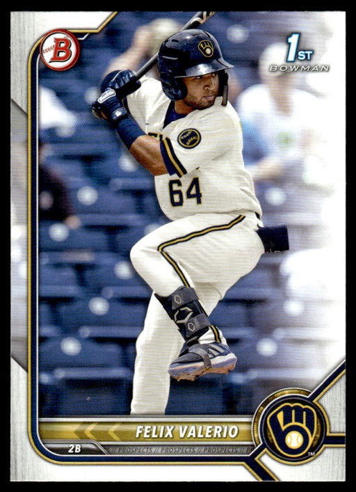 2022 Bowman #BP-128 Felix Valerio Prospects