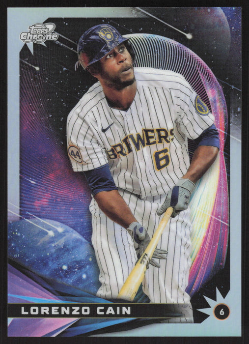 2022 Topps Chrome Cosmic #SG-24 Lorenzo Cain Star Gaze