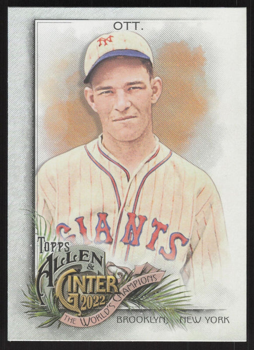 2022 Topps Allen & Ginter #109 Mel Ott Silver Portrait