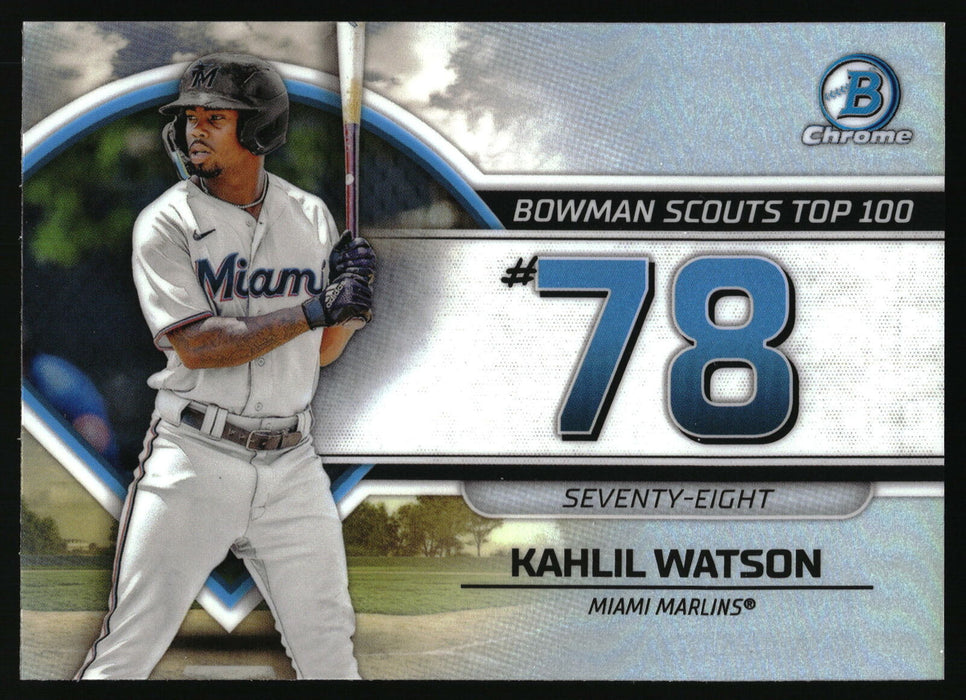 2023 Bowman #BTP-78 Kahlil Watson Bowman Scouts Top 100