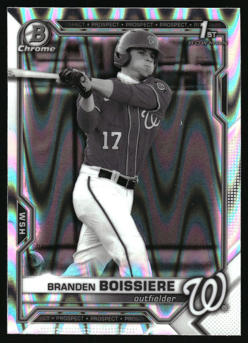 2021 Bowman Draft #BDC-156 Branden Boissiere Chrome Black & White RayWave