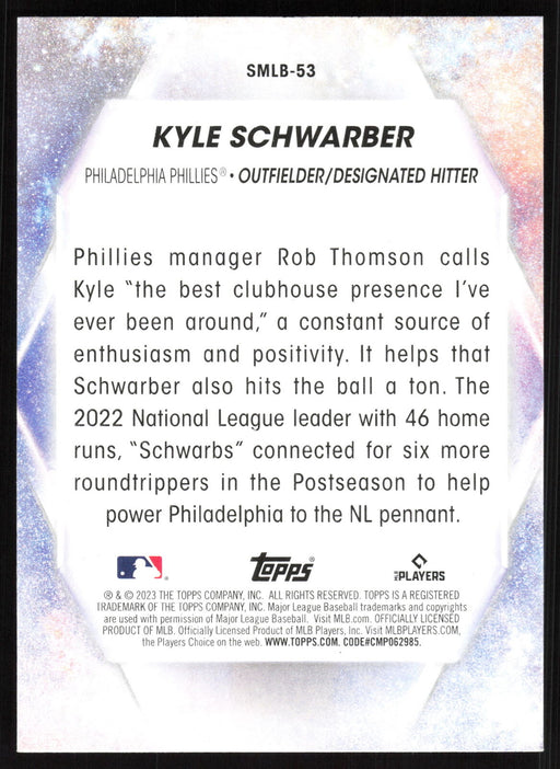 2023 Topps #SMLB-53 Kyle Schwarber Stars of MLB