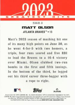 2024 Topps #23GH-3 Matt Olson 2023 Greatest Hits