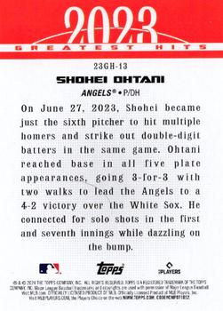 2024 Topps #23GH-13 Shohei Ohtani 2023 Greatest Hits