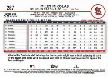 2024 Topps #287 Miles Mikolas Rainbow Foil